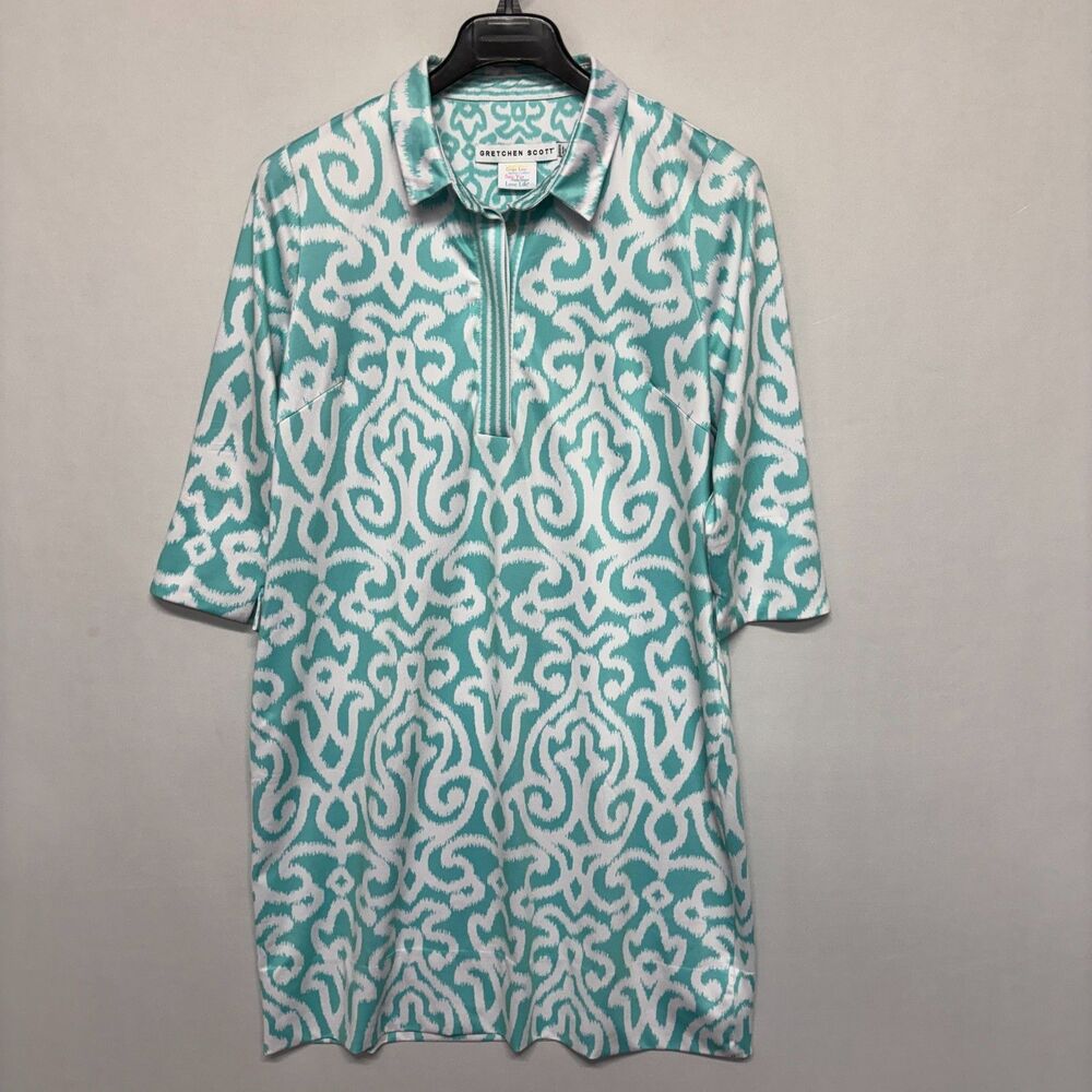 Gretchen Scott Women Everywhere Arabesque Shirt Dress Size Goddess XXL C134 -9